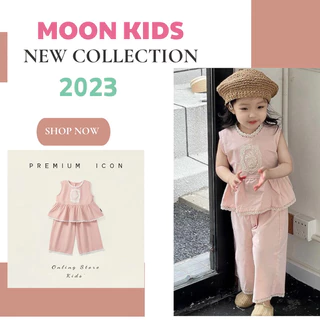 Bộ bé gái Moonkids bộ đồ bé gái sát nách phong cách hàn DJCK72