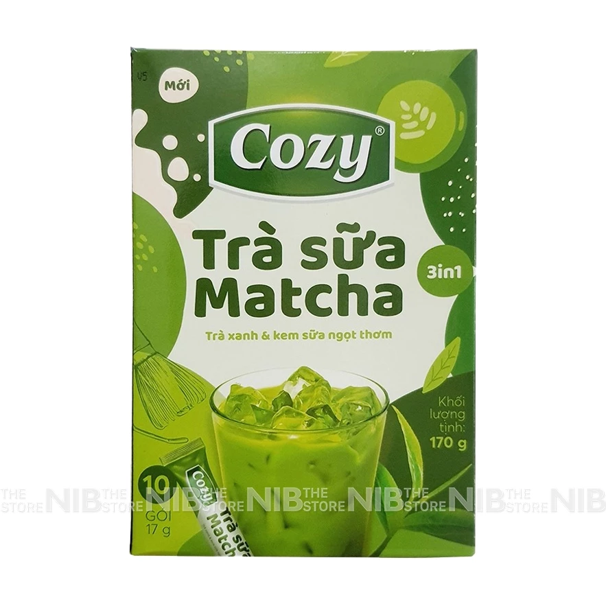 Trà Sữa Matcha Cozy 3in1 hộp 10 gói x 17g