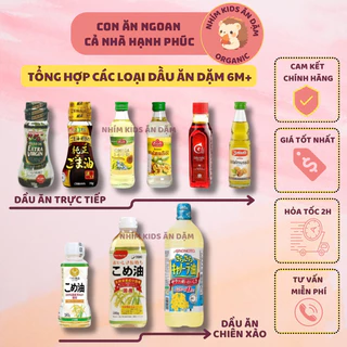 [Date T5-T12/2025] Tổng Hợp Các Loại Dầu Ăn Dặm, Dầu Óc Chó, Dầu Olive, Dầu Mè, Dầu Gấc Cho Bé 6M+