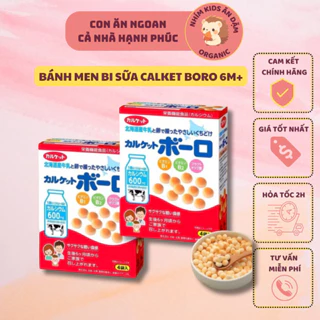 [Date T1-T4/2025] Bánh Men Bi Sữa Ăn Dặm Calket Boro Bổ Sung Canxi, Vitamin