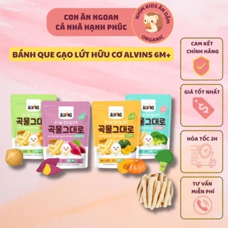 [Date T2/2025] Bánh gạo ăn dặm Alvins dạng que cho bé từ 6 tháng