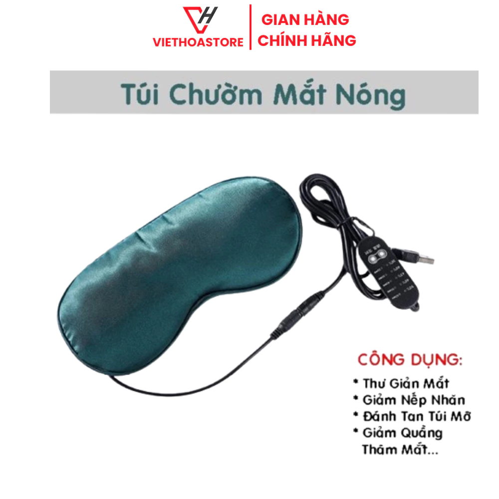 TÚI CHƯỜM MẮT NGẢI CỨU Thảo Dược Làm Nóng Tự Động Có Điều Khiển Nhiệt Độ Hẹn Giờ