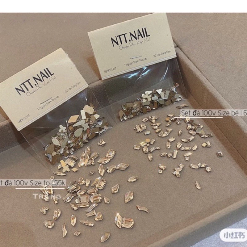 Set đá khối chân bằng size to mix 100 viên