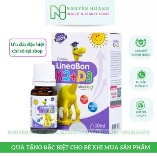 LineaBon vitamin D3 K2 - vitamin nhỏ giọt  tăng chiều cao cho bé, giúp xương chắc khoẻ  - chai 10ml