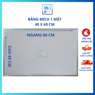 Bảng Trắng Mica Viết Bút Lông 40x60cm Viền Nhôm -bảng treo tường- bảng viết bút lông