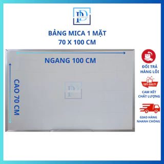 Bảng Trắng Mica Viết Bút Lông 70x100cm Viền Nhôm - bảng treo tường- bảng viết bút lông