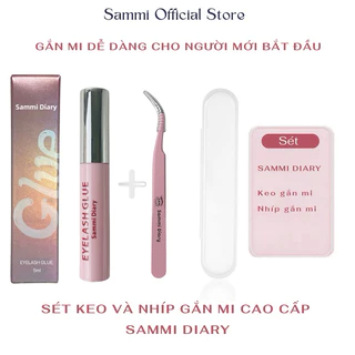 [Set cao cấp] Sammi Diary Combo Keo gắn mi và Nhíp gắp mi giả cao cấp giúp gắn mi dễ dàng nhanh chóng