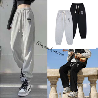 [45-73KG] Quần Dài Nỉ Chữ Ký số 8 ống bo nam nữ PHong cách unisex - vải co giãn tốt ,Quần jogger thể thao - unisex