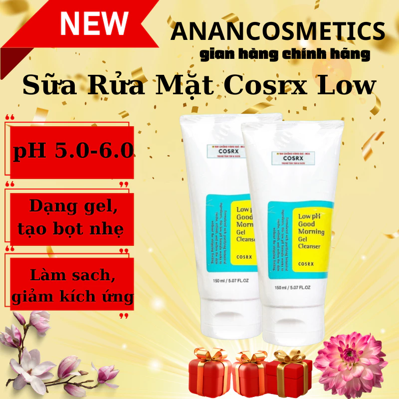 [Loại 150ml] Sữa Rửa Mặt Cosrx Low PH Good Morning Gel Cleanser Dạng Gel Chiết Từ Dầu