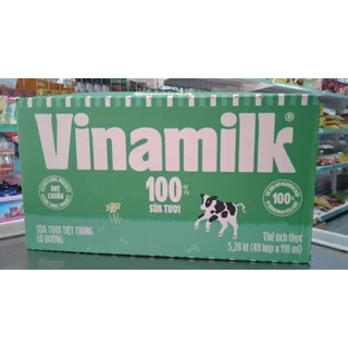 Sữa tươi 100% vinamilk có đường, ít đường thùng 12 dây x 110ml