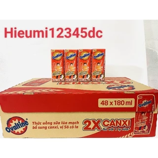 Thùng 12 lốc thức uống lúa mạch hương vị sô-cô-la Ovaltine 180mlx4