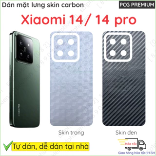 Miếng dán mặt lưng kèm cam skin carbon Xiaomi 14/ 14 pro