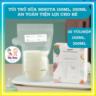 Túi trữ sữa Misuta có vòi tiện lợi 150ml, 200ml - Hộp 30 túi