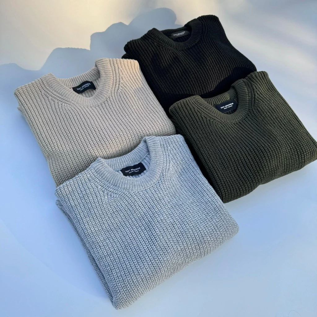 Áo len lông cừu nam cổ tròn SOFT MENSWEAR Classy Sweater phong cách Hàn Quốc