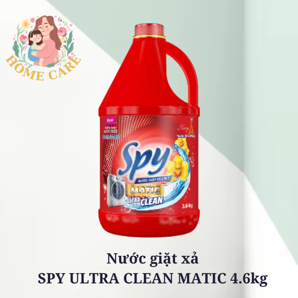 Can nước giặt xả cửa trên 4,6 lít SPY Ultra Clean Matic siêu sạch, hương nước hoa