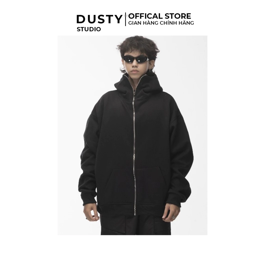 Áo Hoodie full zipped DUSTY STUDIO chất liệu nỉ dày dặn, form unisex, không bai xù giữ ấm cơ thể tốt mùa đông