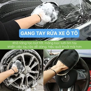 Găng Tay Rửa Xe Đa Năng, Đánh Bóng, Lau Rửa Ô Tô Lông Cừu