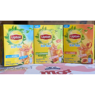 Trà Lipton Hoà Tan ICE TEA vị Chanh-Đào-Xoài 16gói/1 hộp