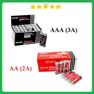 Pin tiểu nhỏ 3A ( AAA ) và lớn 2A ( AA ) Maxell 1 hộp 40 viên