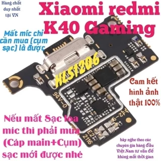 Cụm sạc K40 Gaming poco F3 GT