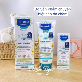 BỘ SP MUSTELA DÀNH CHO BÉ DA CHÀM THỂ TẠNG - Gel tắm gội Mustela, kem dưỡng mặt và sữa dưỡng thể từ 0M+(Viêm da cơ địa)