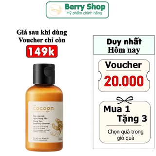 [Mua 1 Tặng 1] Sữa rửa mặt nghệ Hưng Yên Cocoon Turmeric Cleanser làm sạch cân bằng độ ẩm 140ml