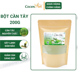 Bột Cần Tây CocenViet, 200g Bột Cần Tây Nguyên Chất Loại 1 Thanh Lọc Cơ Thể Đẹp Dáng Mịn Da BCT02