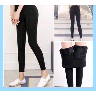 Quần legging dài lót lông- quần legging dài co dãn- cạp cao, mềm mịn [siêu Hot]