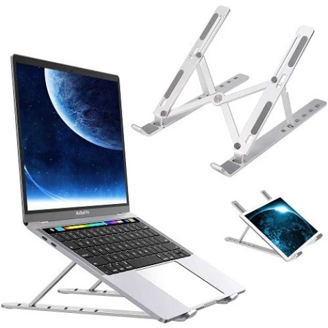Giá đỡ tản nhiệt laptop kệ đỡ macbook, ipad, Máy tính bằng NHÔM có thể gấp gọn tiện dụng