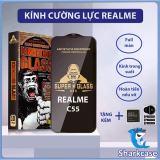 Kính cường lực Realme C55 Kingkong thế hệ mới full màn miếng dán bảo vệ màn hình điện thoại khi rơi