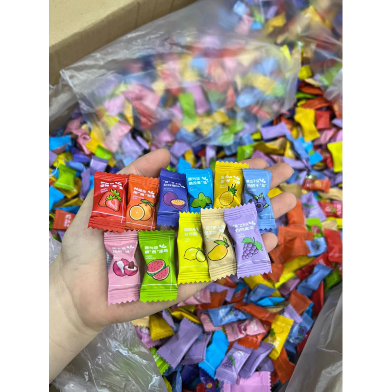 [100g] kẹo ngậm thơm miệng mix vị hoa quả 12vị
