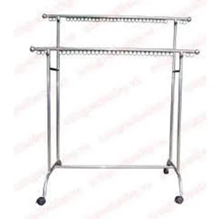 Sào phơi đồ inox 2 tầng có móc khoen - Nội Thất Phan Gia