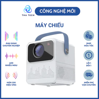 Máy chiếu mini 4K S8 plus, máy chiếu mini Full HD kết nối wifi, điện thoại, độ phân giải cao, hình ảnh sắc nét