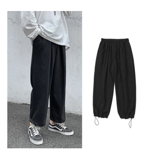 Quần Jogger unisex BLACK OF EXIT dáng thể thao xuông nam nữ nỉ bông bigsize basic pants