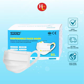 Khẩu Trang Quai Mềm SAFEFIT 4 lớp ( Hộp 50 cái)