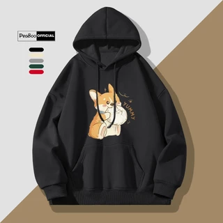 Áo Hoodie Yummy Dog Nam Nữ By PEABOO Unisex Chất Nỉ Lót Bông Mũ 2 Lớp Form Rộng