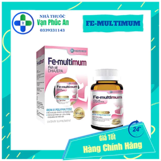 [CHÍNH HÃNG] Viên uống Fe-multimum - Bổ sung vitamin và khoáng chất cần thiết cho phụ nữ mang thai và cho con bú (H/60v)