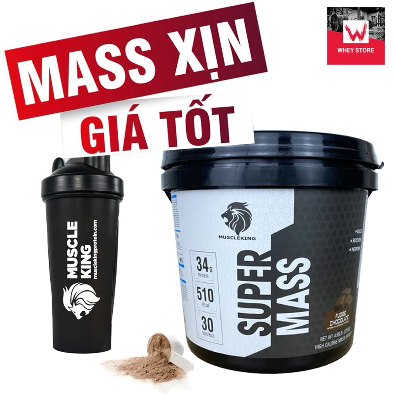 (Tặng Shaker) Sữa Tăng Cân SUPER MASS 225 KG - MUSCLE KING -SỮA TĂNG CÂN NHANH - TĂNG CÂN NẠC- TĂNG CƠ