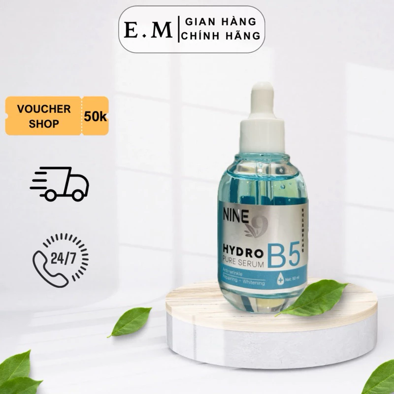 Serum HA B5 HÀN QUỐC, NINE 9 Cấp ẩm phục hồi da dưỡng ẩm da 50ml