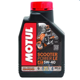 Nhớt cao cấp tổng hợp 100% dành cho xe tay ga đời mới Motul Scooter Power LE 5W40 800ml