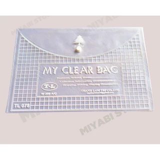 Bìa đựng tài liệu văn phòng phẩm giá sỉ A4 my clear bag  trong suốt - Túi đựng tài liệu giấy a4 - TUEAN