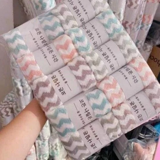Combo 10 Khăn Mặt Cotton Khăn Mặt Lông Cừu Siêu Mềm Nhiều Màu 30x50cm
