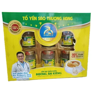 Nước Yến Sào EVERNEST ĐƯỜNG ĂN KIÊNG 20% tổ yến cao cấp (6 lọ x 70ml) KHÔNG TÚI