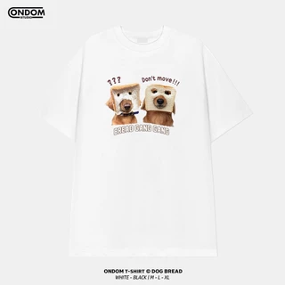 Áo Thun ONDOM Nam Nữ Form Rộng Cotton Tay Lỡ Unisex , Áo Phông Cổ Tròn Basic Oversize Trend 2024 - Dog Bread