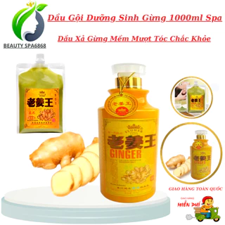 Dầu Gội Gừng Cặp Gội Sả 1000ml | Ngăn Ngăn Rụng Tóc, Dầu Gội Dưỡng Sinh Spa