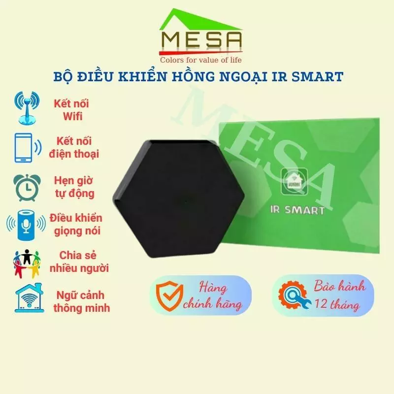 Bộ Điều Khiển Hồng Ngoại Thông Minh IR Smart, Wifi Điều Khiển Các Loại Quạt, Tivi, Điều Hoà, Dàn Âm Thanh Qua Điện Thoại