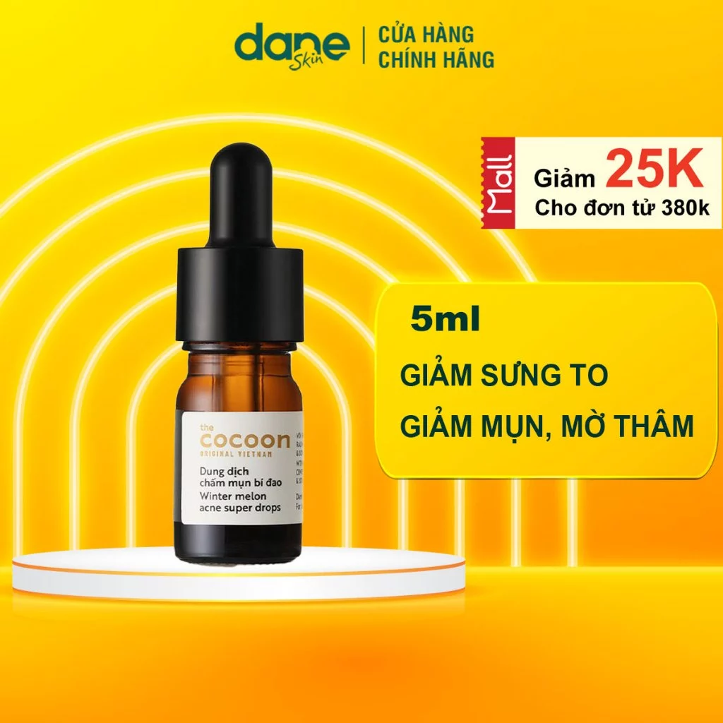 Dung dịch chấm mụn Cocoon bí đao 5ml - Giúp sạch mụn & ngăn ngừa mụn