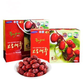 Táo đỏ khô Hàn Quốc ruột đủ 1kg - tặng kèm túi giấy