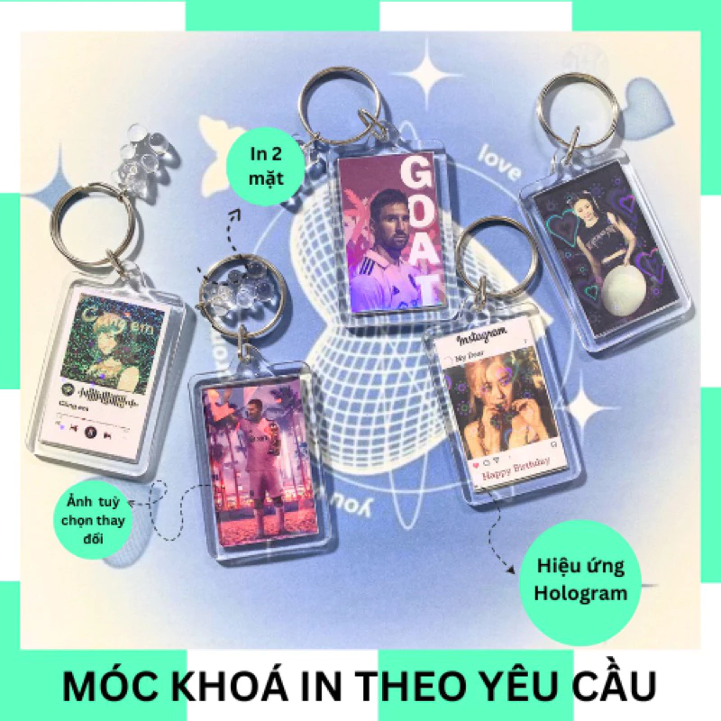 [THEO YÊU CẦU] Móc Khoá Ảnh cá nhân, Mẫu Spotify - CUSTOM KEYRING