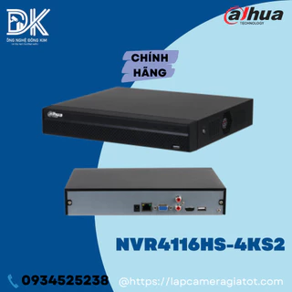 Đầu Ghi Hình IP Dahua 16 Kênh DHI-NVR4116HS-4KS2/L Hỗ Trợ Camera 8MP